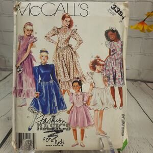 McCall's Sewing Pattern‎ 3391 Fashion Basics for Kids Girl's Dresses Size 7